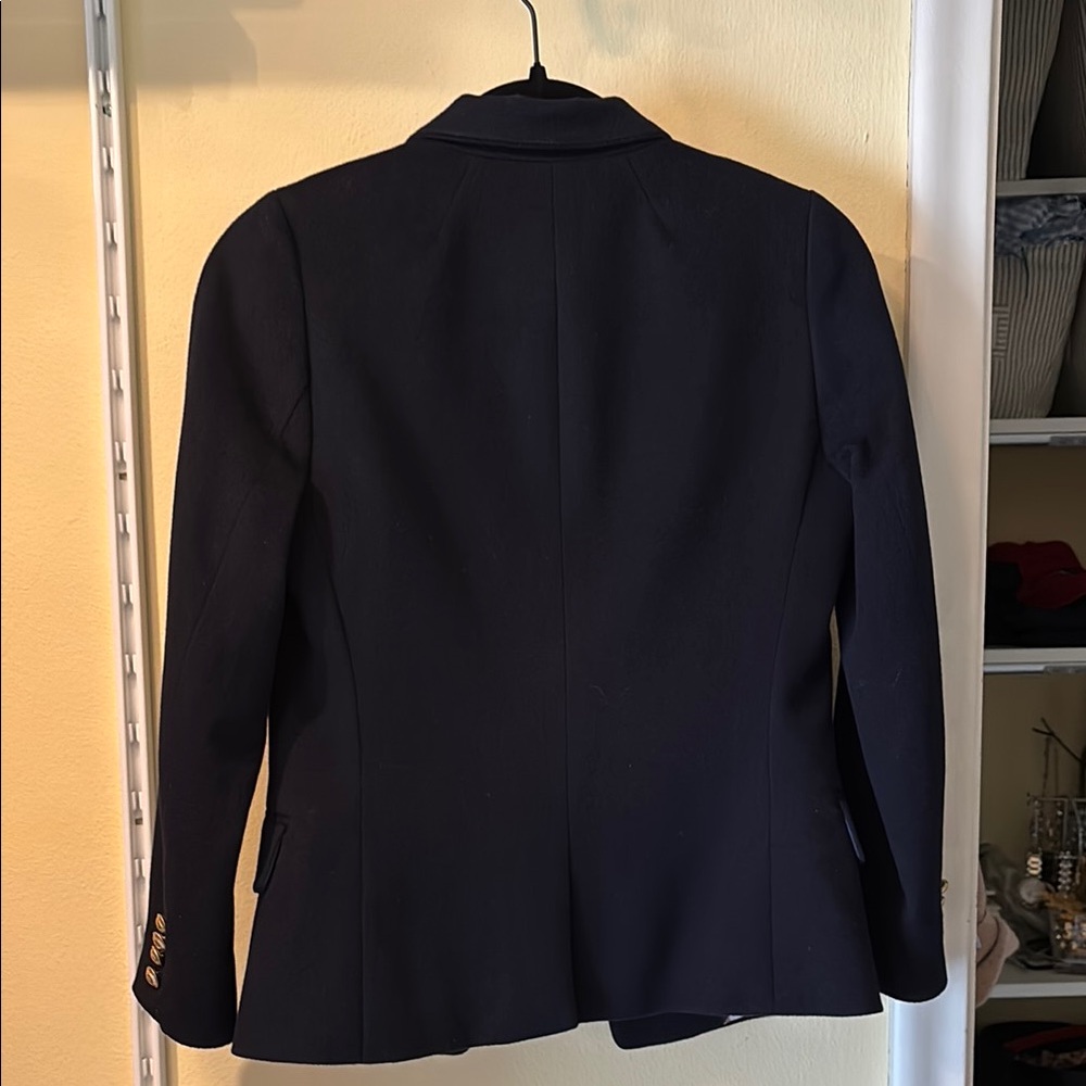 J Crew Collection Women's Navy Single-Button Cashmere Blazer - Picture 5 of 6